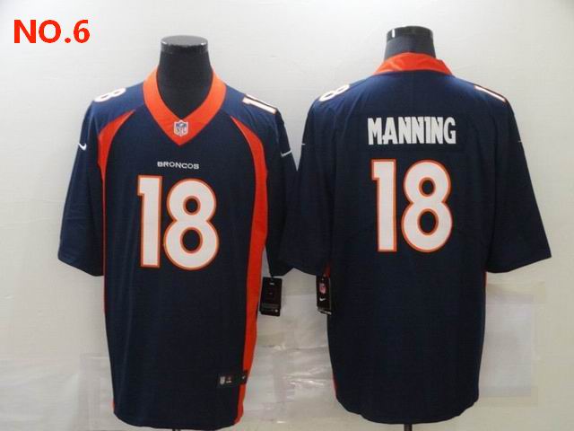 Men's Denver Broncos 18 Peyton Manning Jersey NO.6 ;